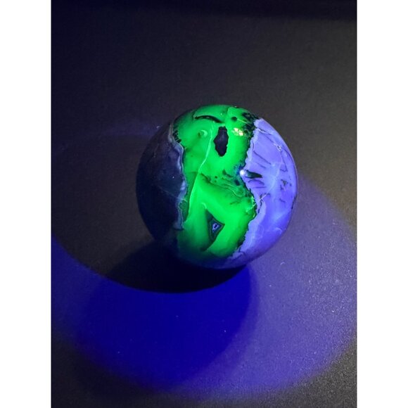 Natural Volcano Agate Sphere UVs Healing Crystal Stone w/Stand 246g 57.2mm - Picture 3 of 12